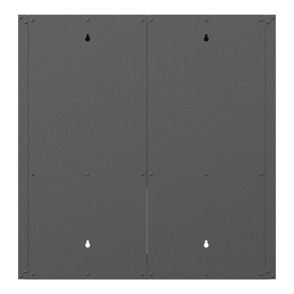 ARMADIO pensile portautensili 75x77x30 cm in metallo nero e grigio