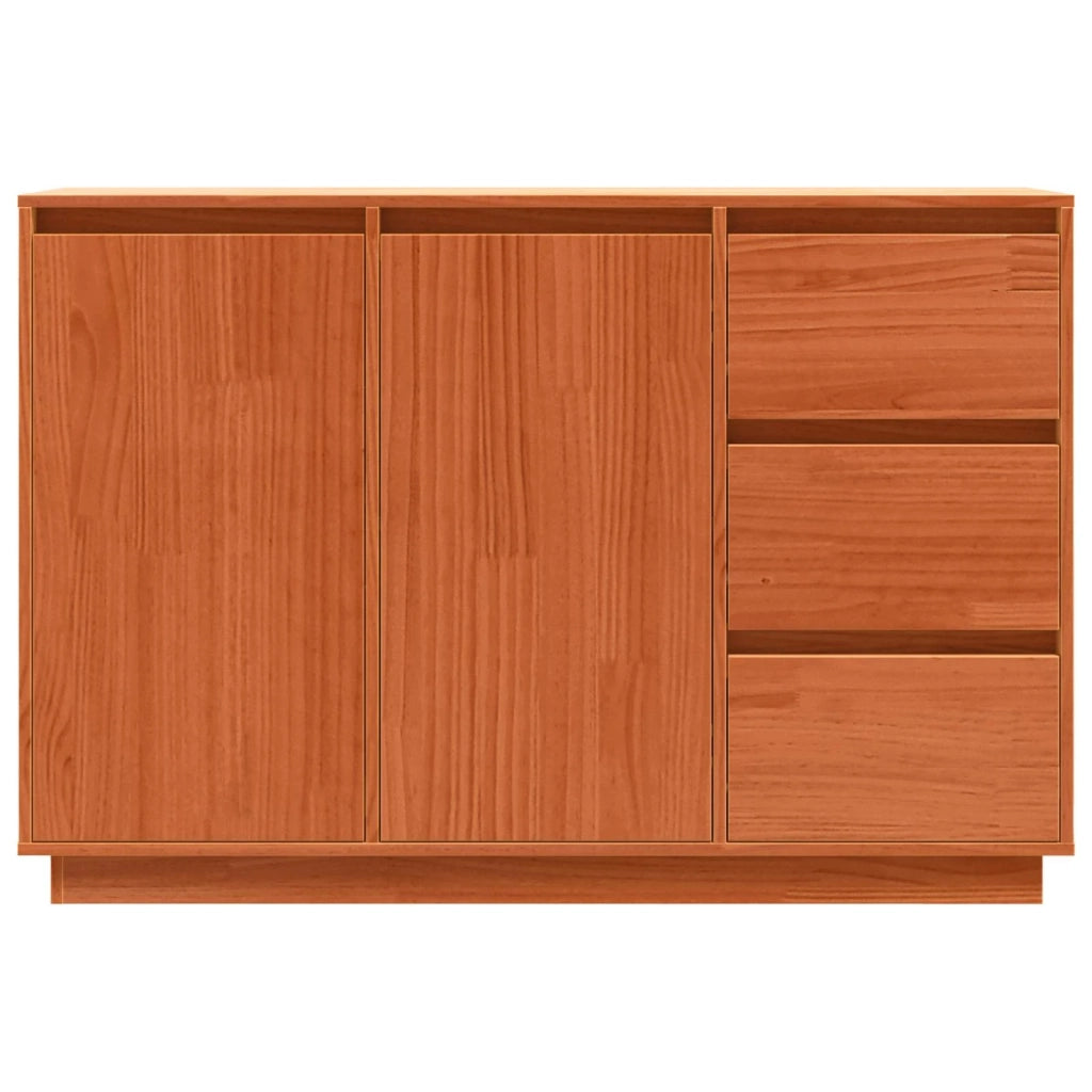 Credenza | Madia | Buffet da pranzo | Armadio da pranzo Rovere Marrone 111 x 34 x 75 cm Pino massello