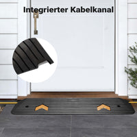 Rampa in gomma per marciapiede e soglia 1100 x 320 x 38 mm max 50 t con elementi riflettenti