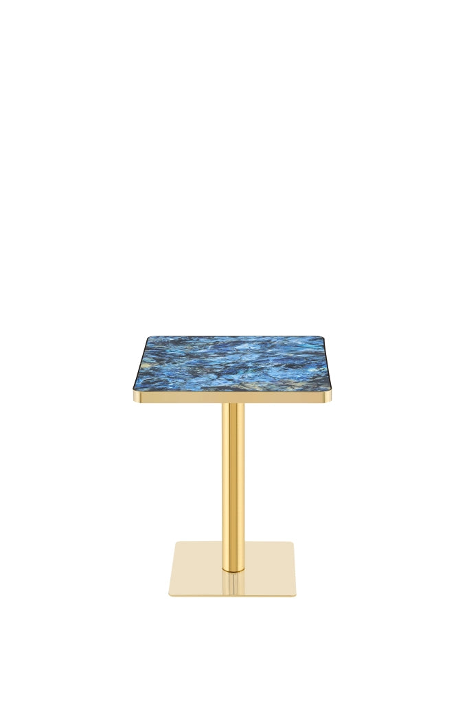 TAVOLO Quadrato 60x60 cm MDF Blu e Metallo
