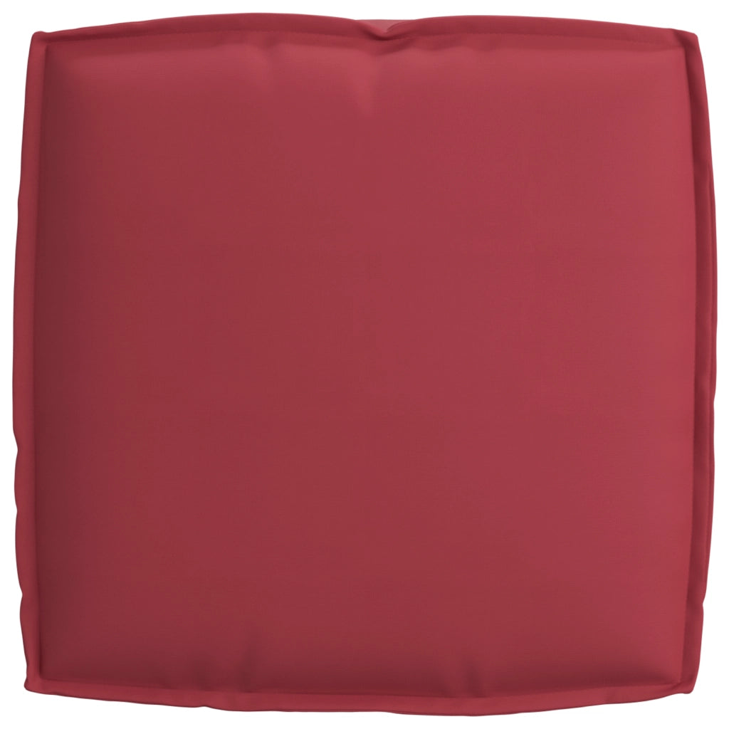 Cuscino per Pallet Rosso Vino 50x50x12 cm Tessuto Oxford