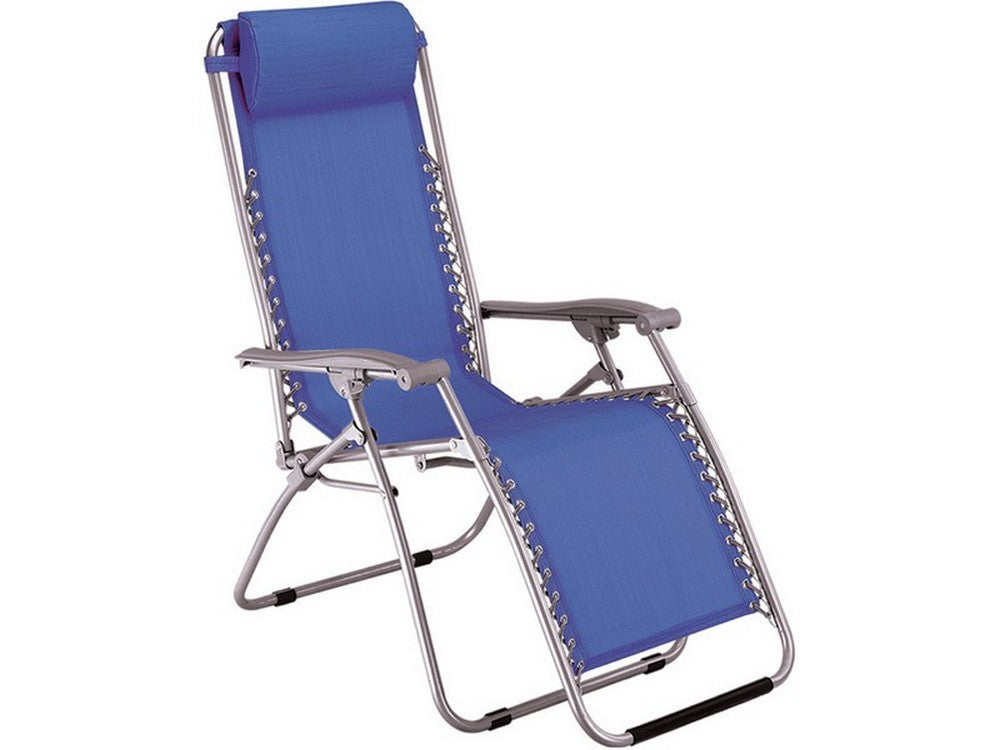 sdraio reclinabile virtus cm. 65x90/165x113 h col. blu cod:ferx.vit43754