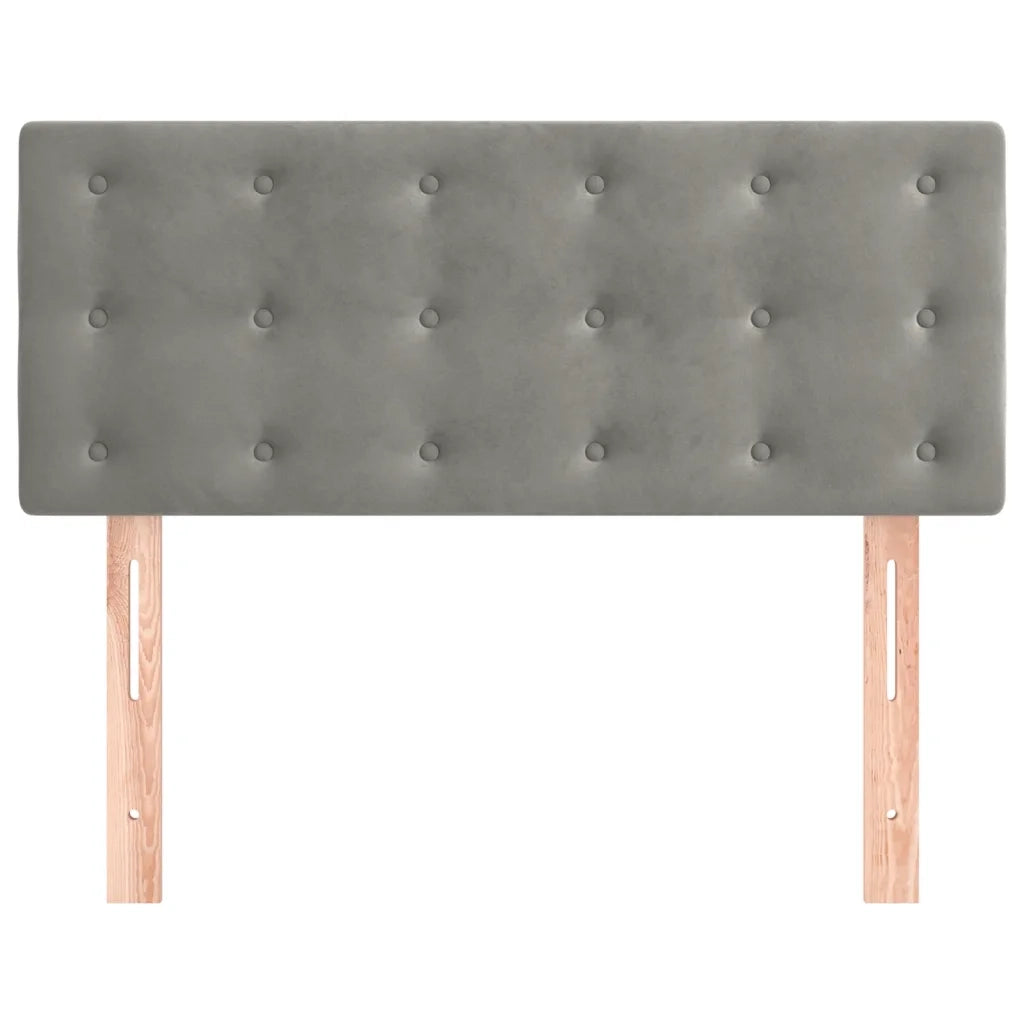Testiera-Testata Decorativa Grigio Chiaro 90x5x78/88 cm in Velluto 549284