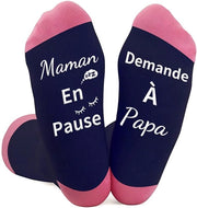 Calze di Fleece soffici - Regalo per Madre - Regalo per il compleanno - Regalo per Natale - Disegno divertente - Colorati e Comodi