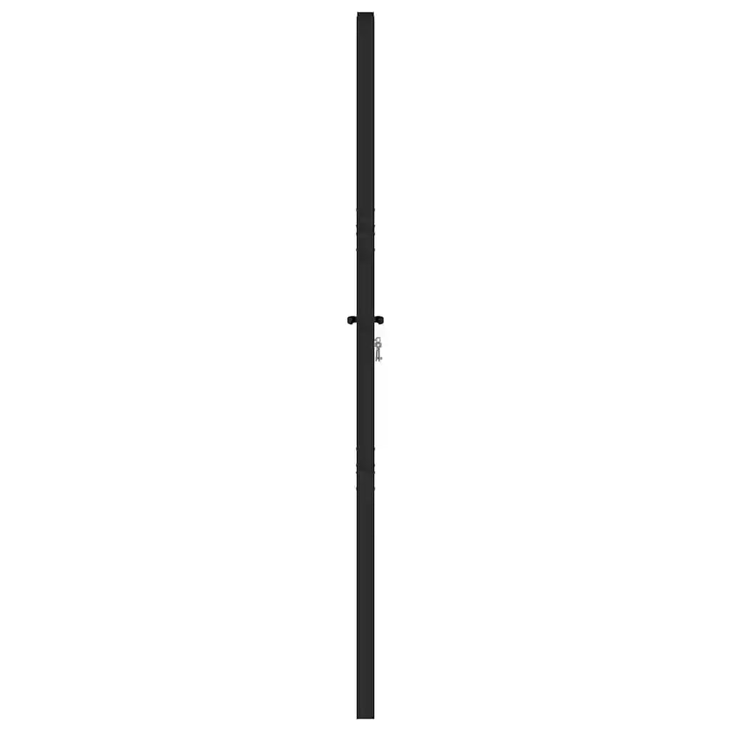 Cancello da Giardino con Serratura Nero 100x180 cm in Alluminio