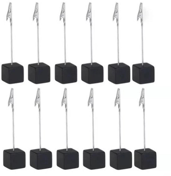 Sostegno per numeri di tavolo 12 pezzi - Supporto per clip di memoria - Stand per clip fotografiche - Posizionamento stabile - Materiale duraturo - Multifunzionale - Supporto per biglietti