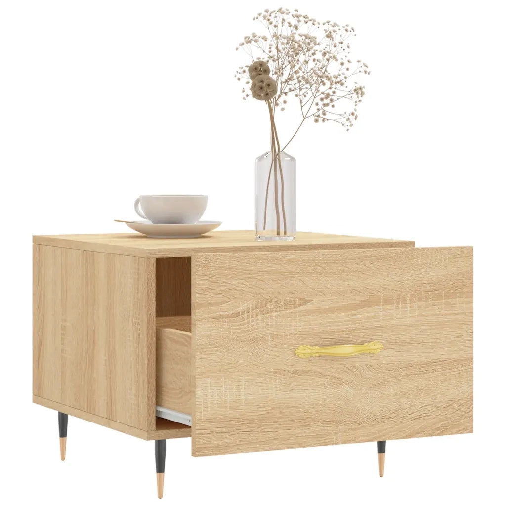 Tavolini Salotto 2pz Rovere Sonoma 50x50x40cm Legno Multistrato 829355