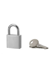 Lucchetto con chiave, esterno, alluminio, 30 mm, arco in acciaio nichelato, 2 chiavi – Serrurerie de Picardie