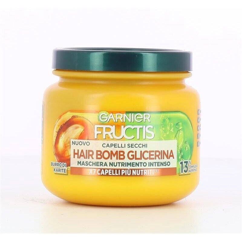GARNIER FRUCTIS MASCHERA PER CAPELLI SECCHI E SCIUPATI CON BURRO DI KARITÉ HAIR BOMB GLICERINA 320 ML