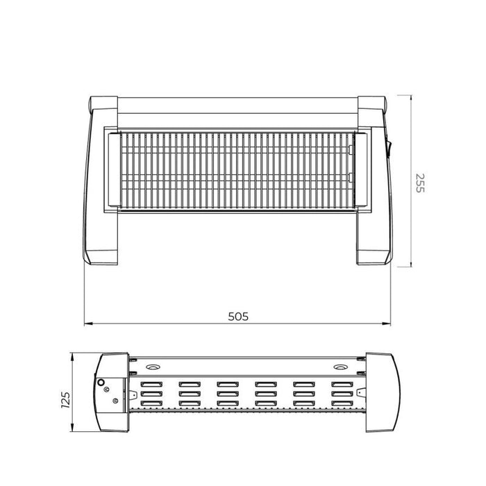 STUFA AL QUARZO 2 ELEMENTI 1200 WATT