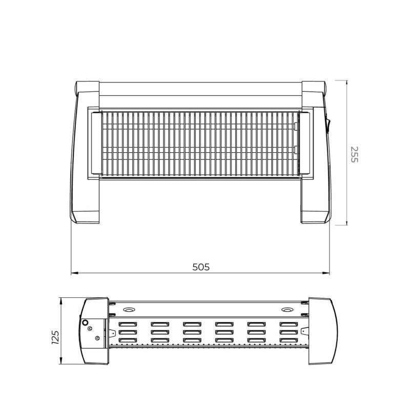 STUFA AL QUARZO 2 ELEMENTI 1200 WATT