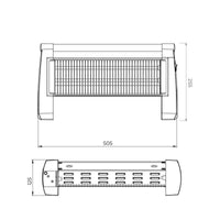 STUFA AL QUARZO 2 ELEMENTI 1200 WATT