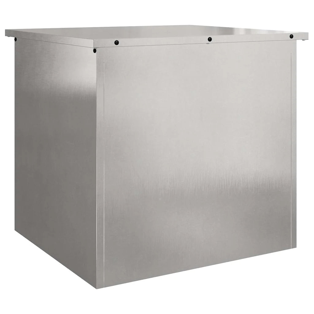 vidaXL Scatola di Stoccaggio Esterno Argento 55 x 50.5 x 50 cm