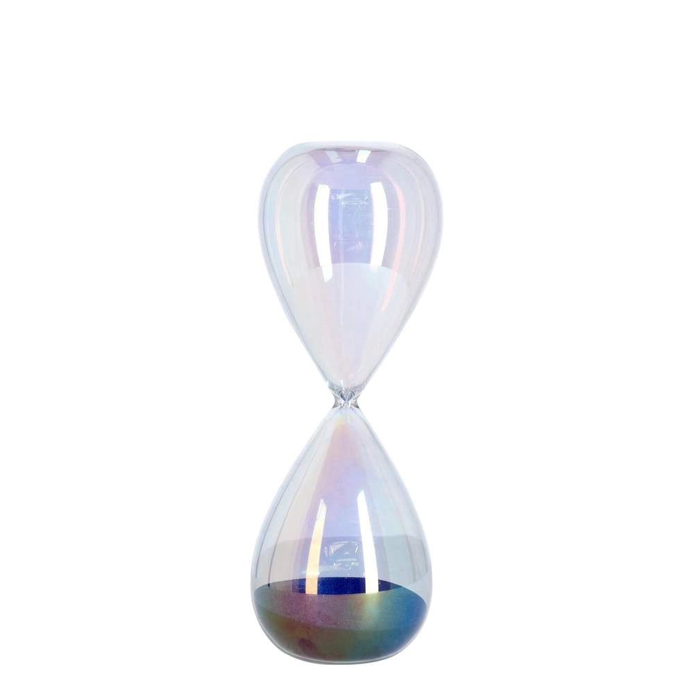 Clessidra in Vetro Decorativa Blu Perla Kronos Formato: 29 cm