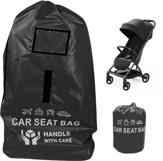 Tas universale per passeggino, seggiolino, passeggino, borsa da viaggio pieghevole, grande borsa di stoccaggio per passeggino, sedile auto, sedia a rotelle, impermeabile, nero, borsa da viaggio