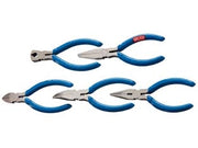 PINZA PER ELETTRONICA IN KIT 5 PEZZI- - mm.120 in acciaio, manici isolati, in blister - 1 blister