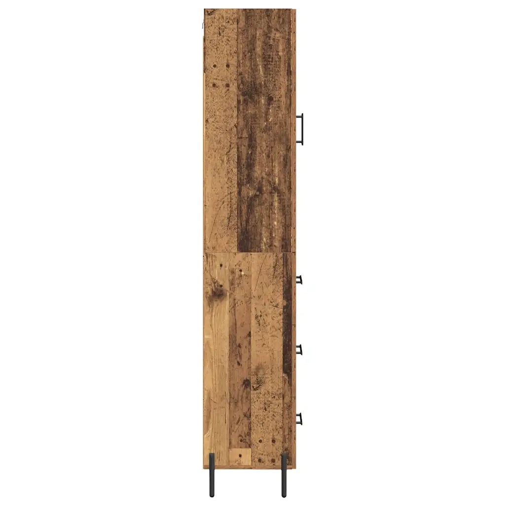 Credenza | Madia | Buffet da pranzo | Armadio da pranzo Legno vecchio 34,5 x 34 x 180 cm Legno multistrato