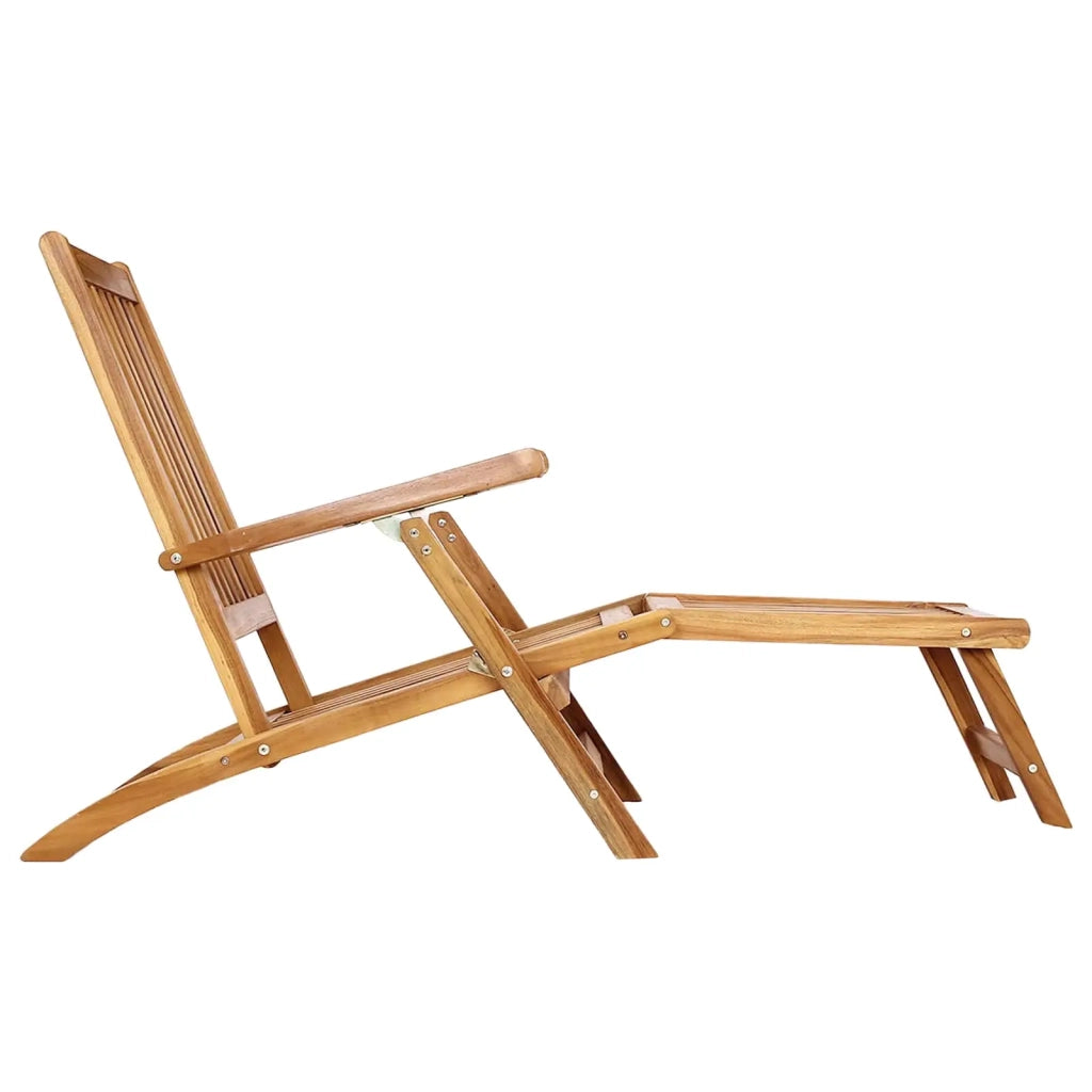 Sedia da Ponte Pieghevole Naturale Legno di teak solido 42030520