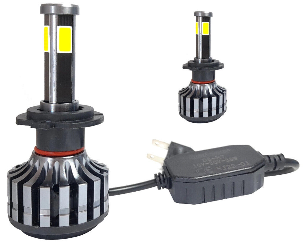 COPPIA LAMPADE AUTO MOTO D6 H7 LED 4200LM 38W 6000K EMC KIT LAMPADINE 89893