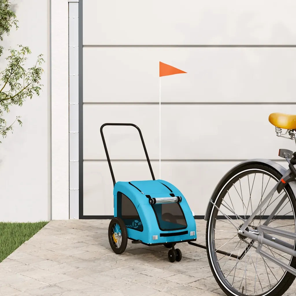 Rimorchio da Bici per Animali Blu Oxford e Ferro CFW1381071
