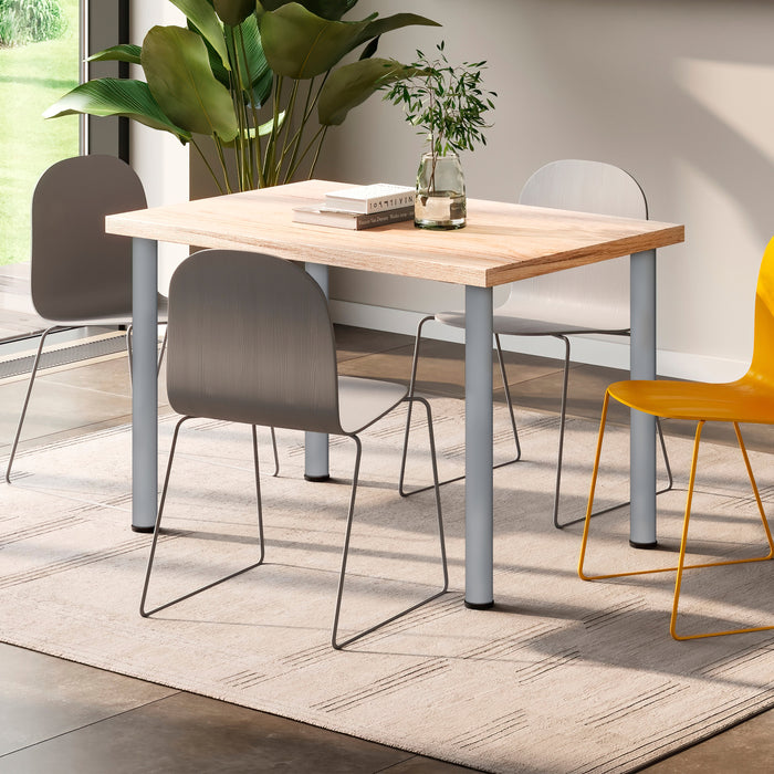 Emuca Gambe per tavola D. 60 mm di acciaio, Ã˜ 60, Verniciato alluminio, Acciaio, 1 lotto