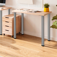 Emuca Gambe per tavola D. 60 mm di acciaio, Ã˜ 60, Verniciato alluminio, Acciaio, 1 lotto