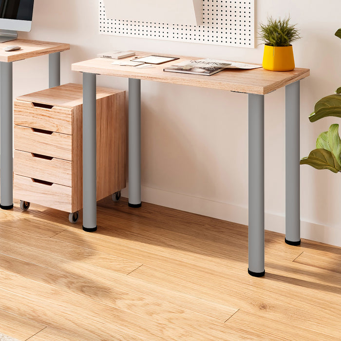 Emuca Gambe per tavola D. 60 mm di acciaio, Ã˜ 60, Verniciato alluminio, Acciaio, 1 lotto