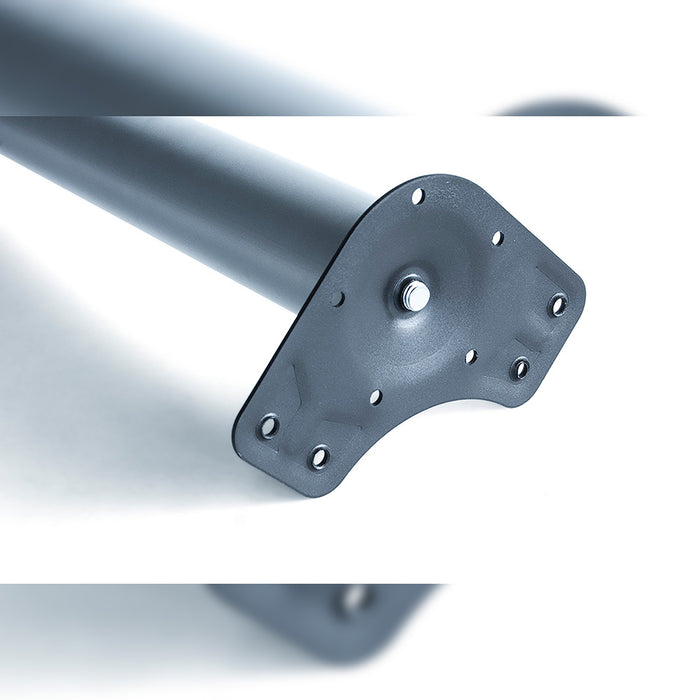 Emuca Gambe per tavola D. 60 mm di acciaio, Ã˜ 60, Verniciato alluminio, Acciaio, 1 lotto