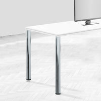 Emuca Gambe per tavola D. 60 mm di acciaio, Ã˜ 60, Verniciato alluminio, Acciaio, 1 lotto