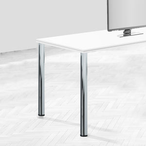 Emuca Gambe per tavola D. 60 mm di acciaio, Ã˜ 60, Verniciato alluminio, Acciaio, 1 lotto