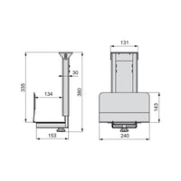 Emuca Supporto CPU, Verniciato alluminio, Acciaio, 1 u.