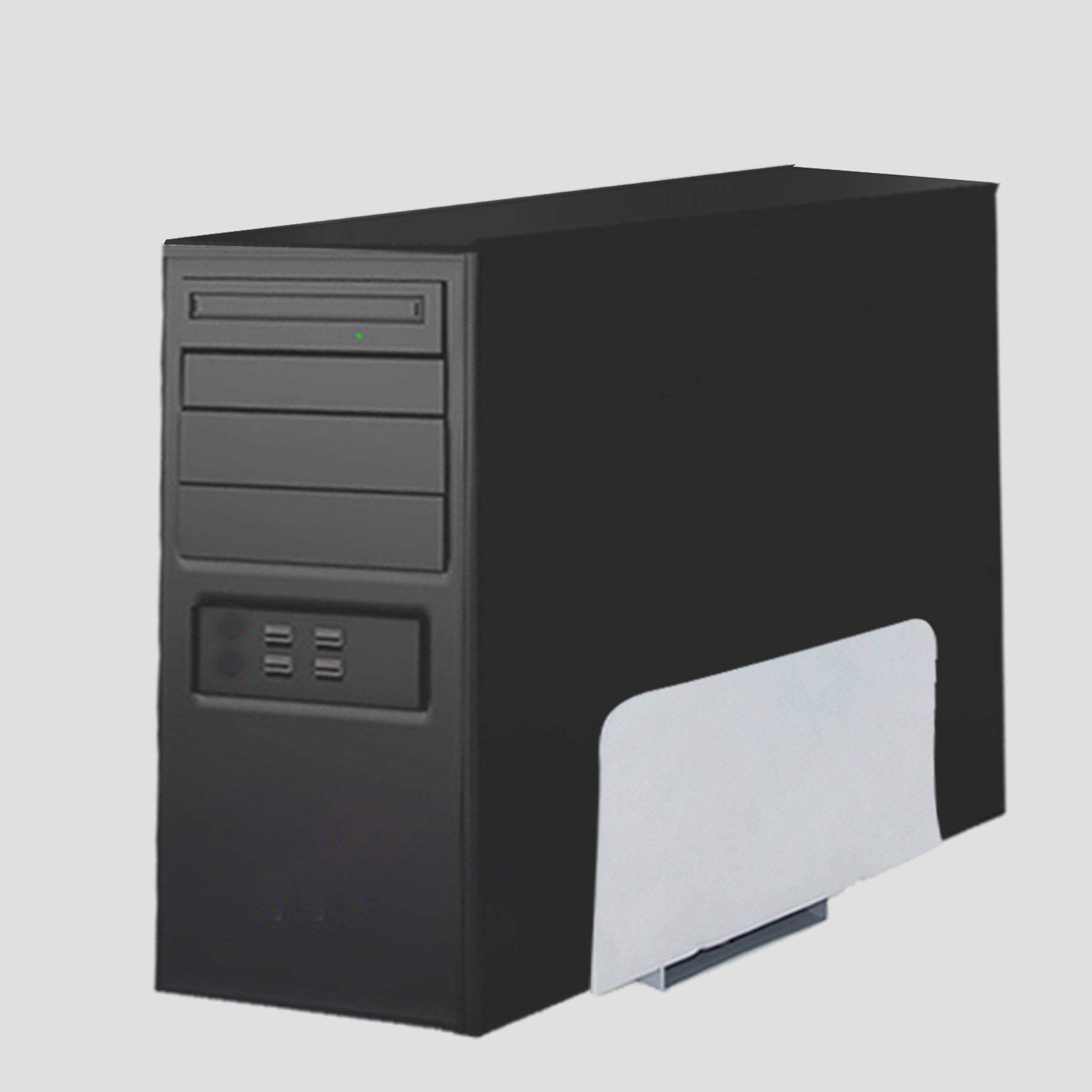 Emuca Supporto CPU, Verniciato alluminio, Acciaio, 1 u.