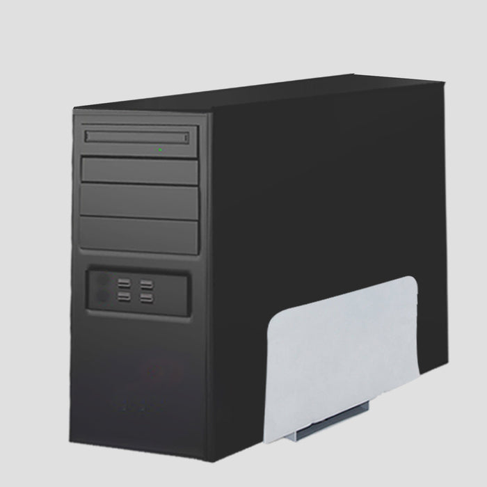 Emuca Supporto CPU, Verniciato alluminio, Acciaio, 1 u.