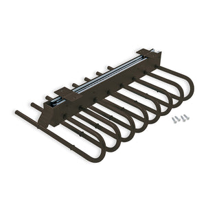 Emuca Porta pantaloni estraibile, Destra, Verniciato moka, Acciaio e Tecnoplastica, 1 u.