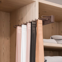 Emuca Porta cravatte laterale estraibile Moka, Verniciato moka, Tecnoplastica e Alluminio, 1 u.