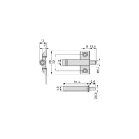 Emuca Pistone per porta a battente Minidamp 2, Chiusura soft, Acciaio, Grigio, 10 u.
