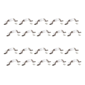 Emuca Maniglia per mobile Papua, L 127 mm, interasse 76 mm, Argento antico, Zama, 1 lotto di 20 unitÃ 