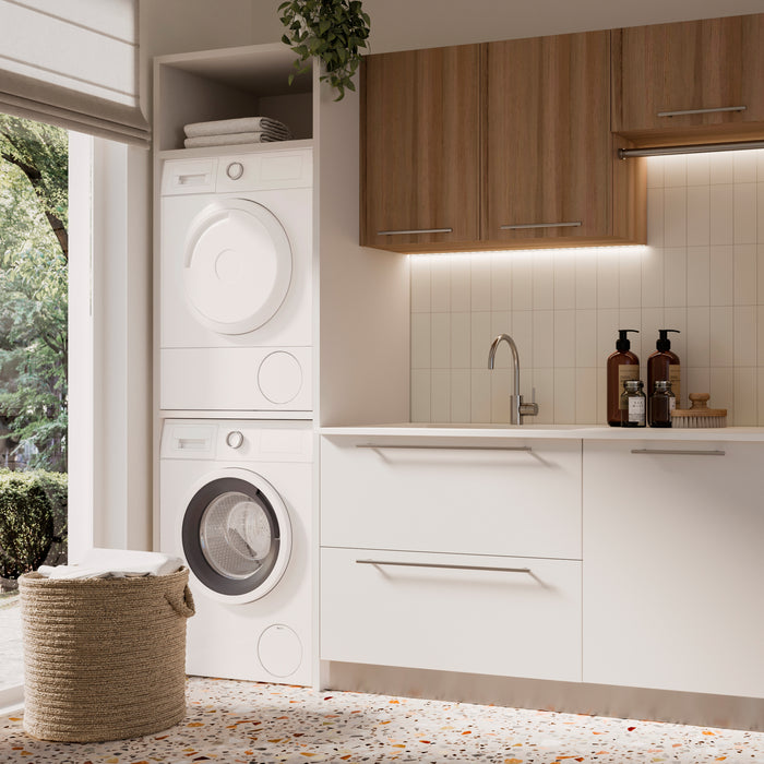 Emuca Maniglia per mobile Orlando, L 464 mm, interasse 384 mm, Acciaio, Nichel satinato, 1 lotto di 10 unitÃ 