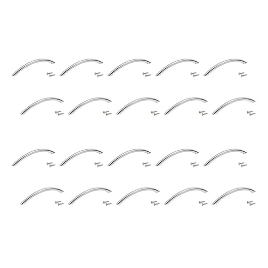 Emuca Maniglia per mobile Porto, L 228 mm, interasse 192 mm, Nichel satinado, Acciaio, 1 lotto di 20 unitÃ 