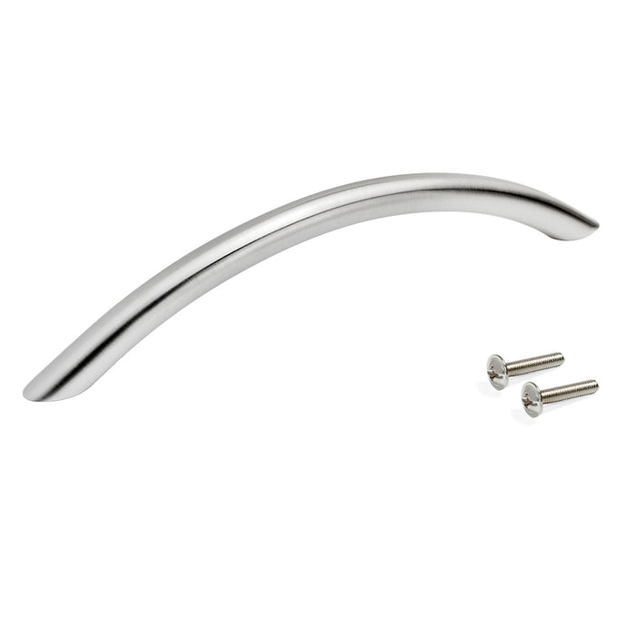 Emuca Maniglia per mobile Porto, L 263 mm, interasse 224 mm, Nichel satinado, Acciaio, 1 lotto di 20 unitÃ 