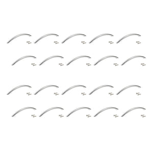 Emuca Maniglia per mobile Porto, L 263 mm, interasse 224 mm, Nichel satinado, Acciaio, 1 lotto di 20 unitÃ 