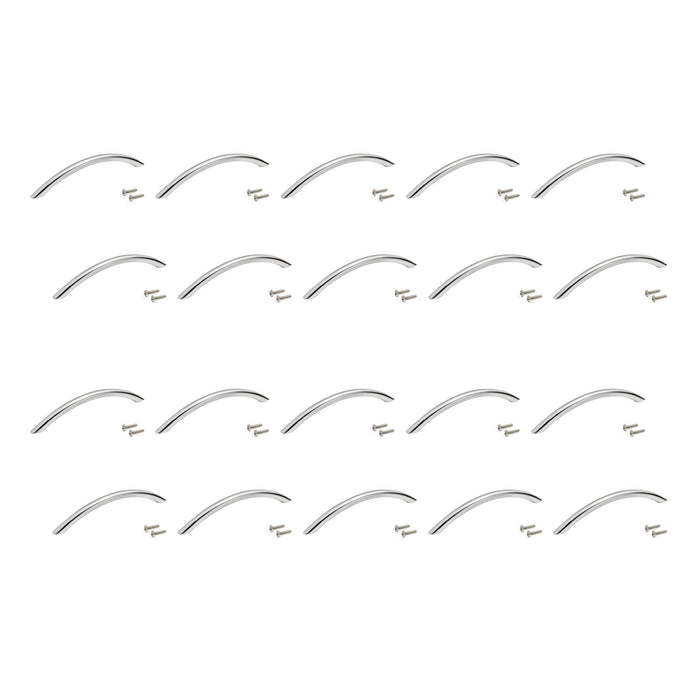 Emuca Maniglia per mobile Porto, L 263 mm, interasse 224 mm, Nichel satinado, Acciaio, 1 lotto di 20 unitÃ 