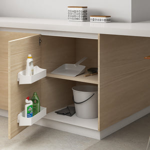 Emuca Set vaschette ausiliare, 350, Plastica bianca, Tecnoplastica, 1 u.