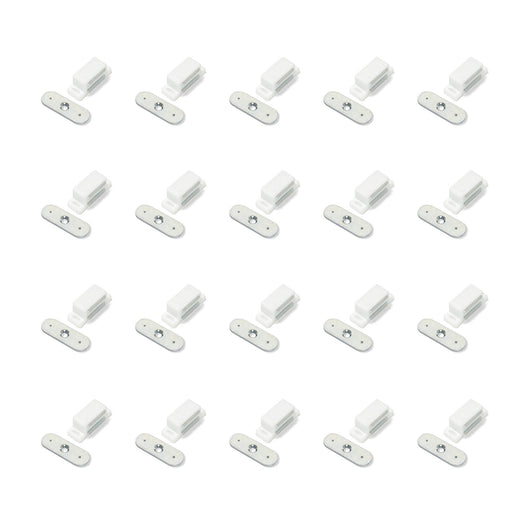 Emuca Chiusura magnetica per ante, Acciaio e Plastica, Bianco, 20 u.