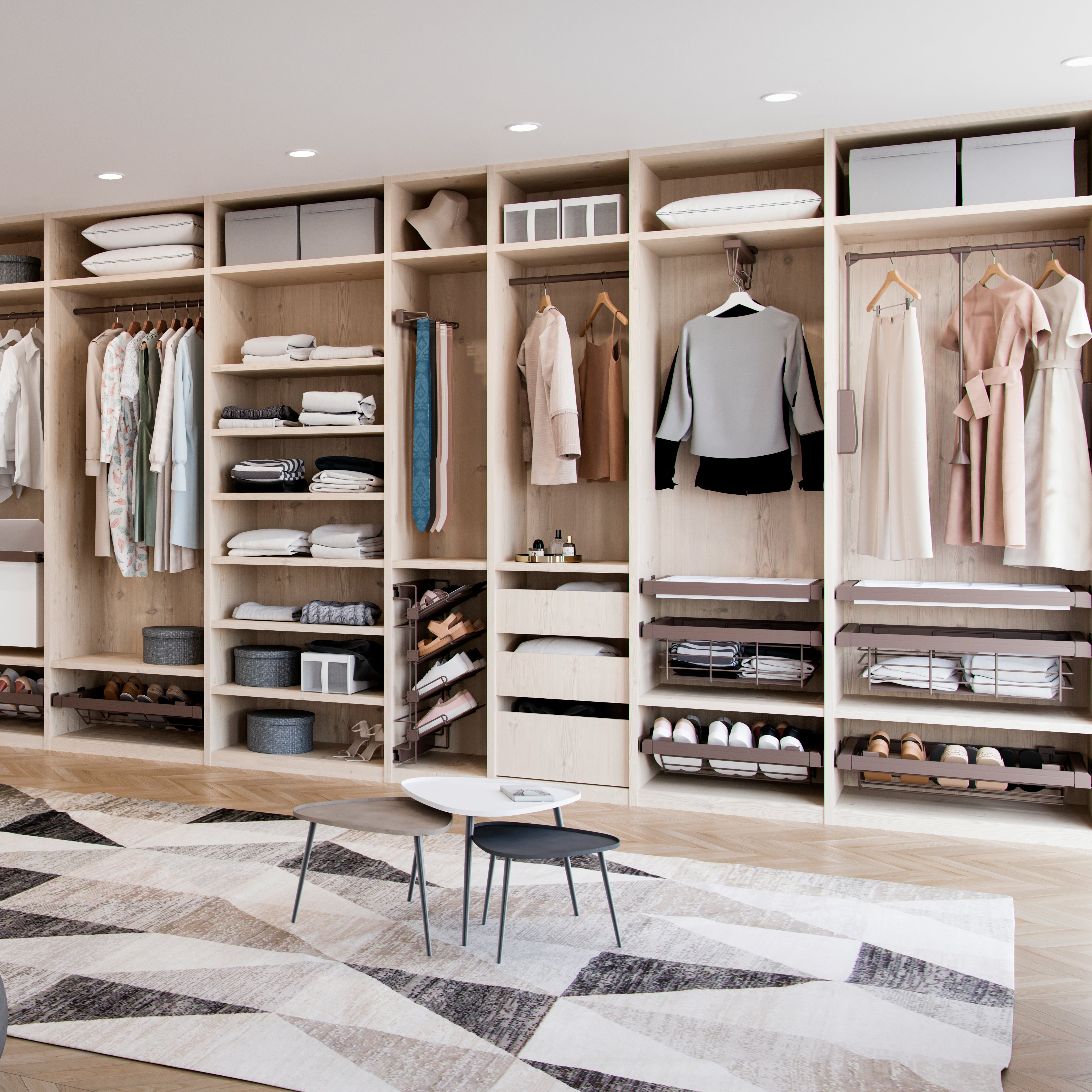 Emuca Porta scarpe laterale estraibile Moka, Sinistra, Verniciato moka, Acciaio, 1 u.