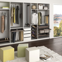 Emuca Porta scarpe laterale estraibile Moka, Destra, Verniciato moka, Acciaio, 1 u.