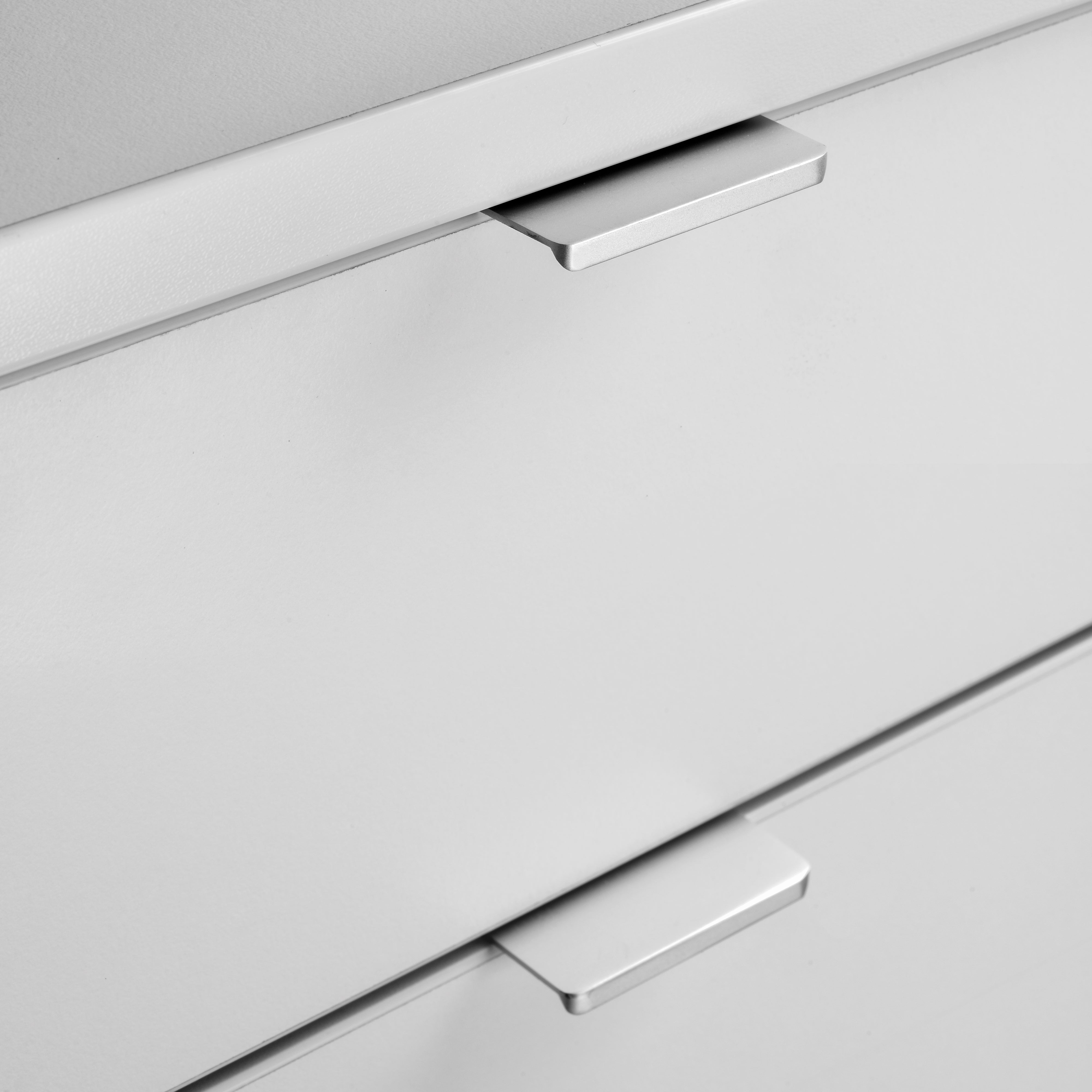 Emuca Maniglia per mobile Setubal, L 198 mm, interasse 128 mm, Alluminio, Anodizzato opaco, 1 lotto di 25 unitÃ 