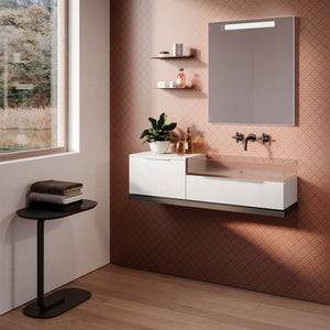 Emuca Maniglia per mobile Setubal, L 198 mm, interasse 128 mm, Alluminio, Anodizzato opaco, 1 lotto di 25 unitÃ 