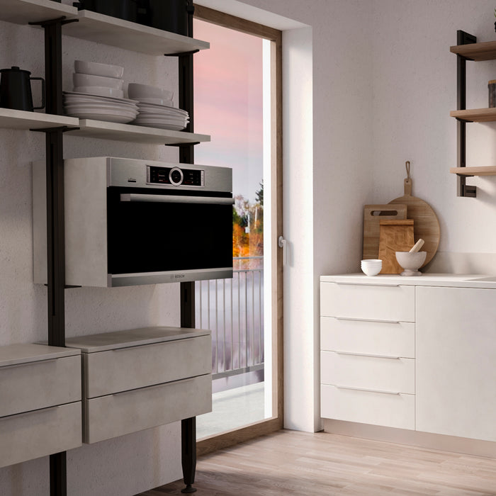 Emuca Maniglia per mobile Setubal, L 198 mm, interasse 128 mm, Alluminio, Anodizzato opaco, 1 lotto di 25 unitÃ 