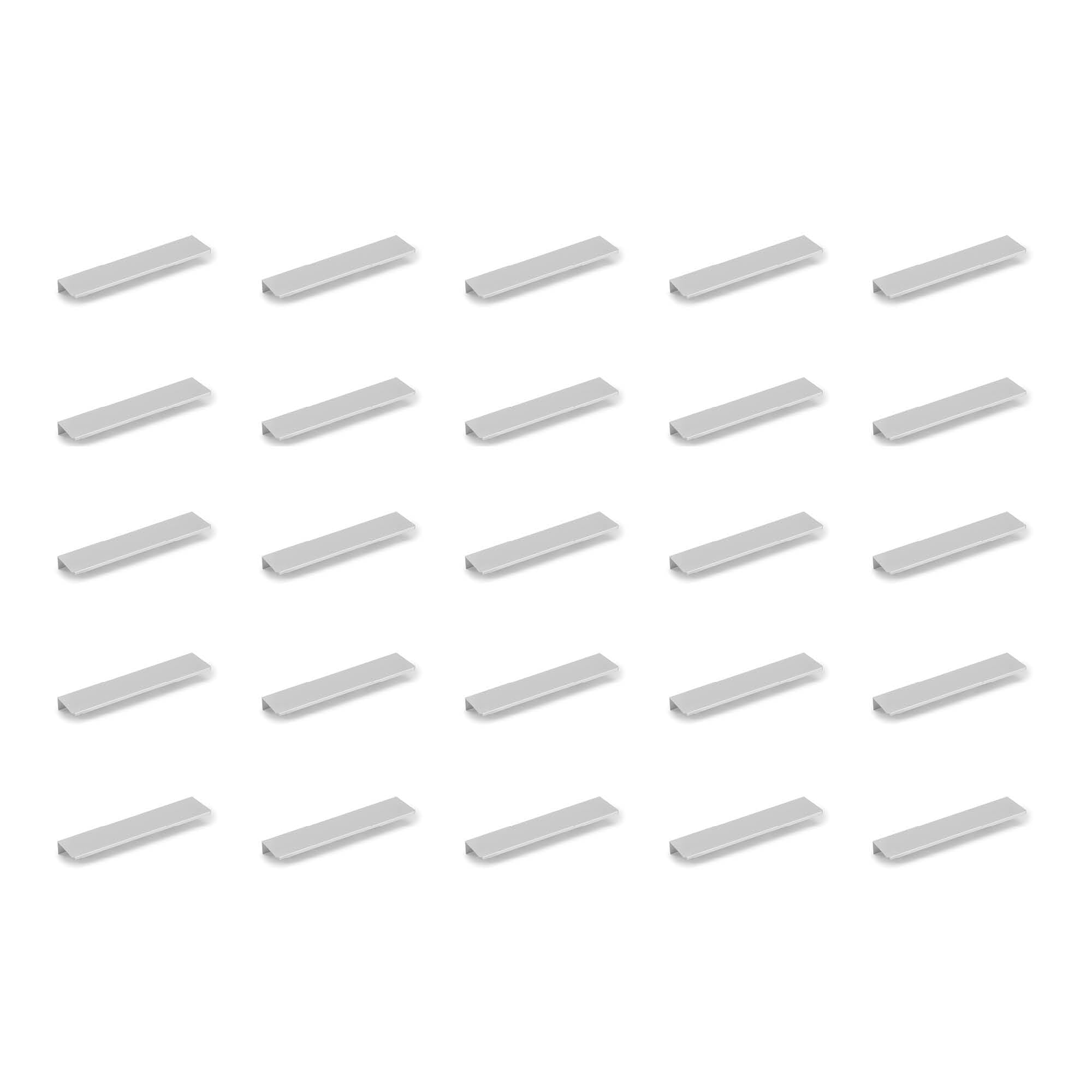 Emuca Maniglia per mobile Setubal, L 198 mm, interasse 128 mm, Alluminio, Anodizzato opaco, 1 lotto di 25 unitÃ 